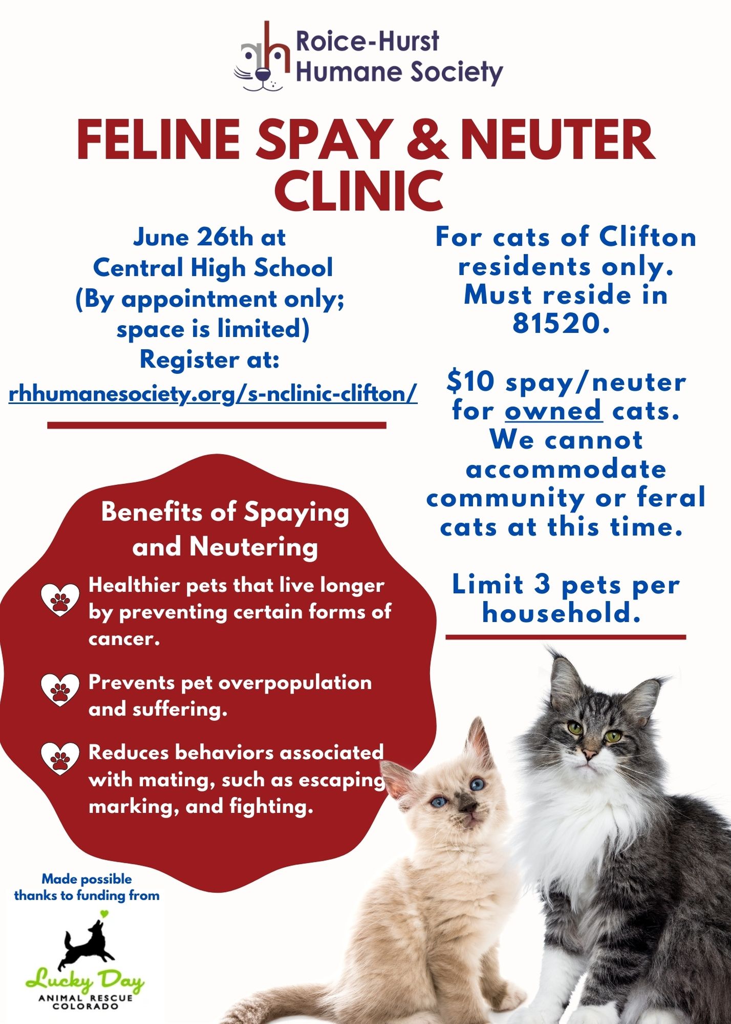Feline Spay and Neuter Clinic
