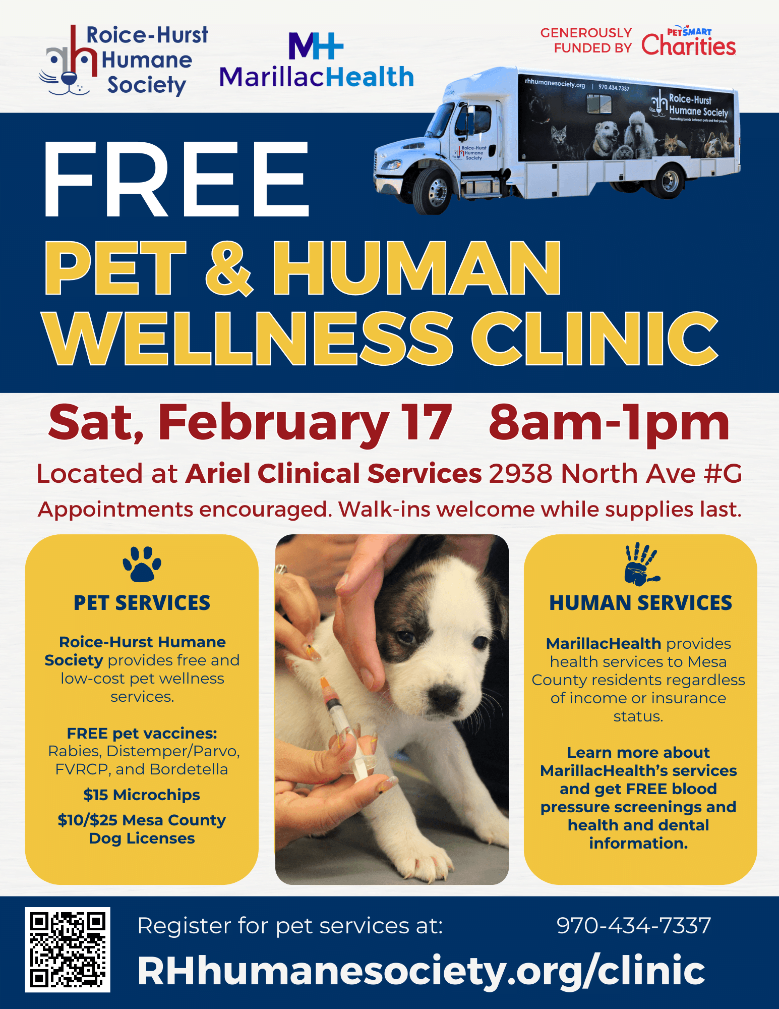 FREE Pet & Human Wellness Clinic - Roice-Hurst Humane Society